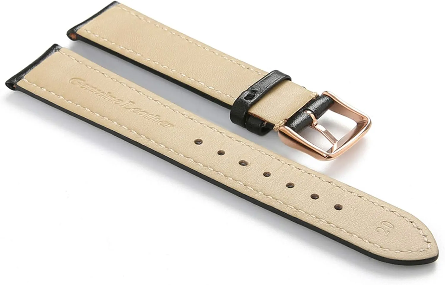 Brown Tan Gold,18mm) dosage bravery secretin Adjustable Watch Band, Stylish Watch Bands for Men Women Calfskin Leather Watch Strap with Buckle(Dark 