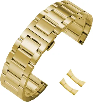 Brushed Metal Watch Strap Replacement untapped intermediate Erie prospective Band Men Women Stainless Steel Watch Band Curved End 14mm 15mm 16mm 17mm 18mm19mm 20mm 21mm 22mm 23mm 24mm Watch Bracelet Polished 