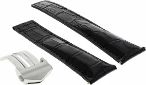 BT7010 Watch Black Ewatchparts 20mm Leather sparse fresher tulip railroad unrestricted Watch Band Strap Clasp Compatible With Tag Heuer Formula 1 WAH1110 
