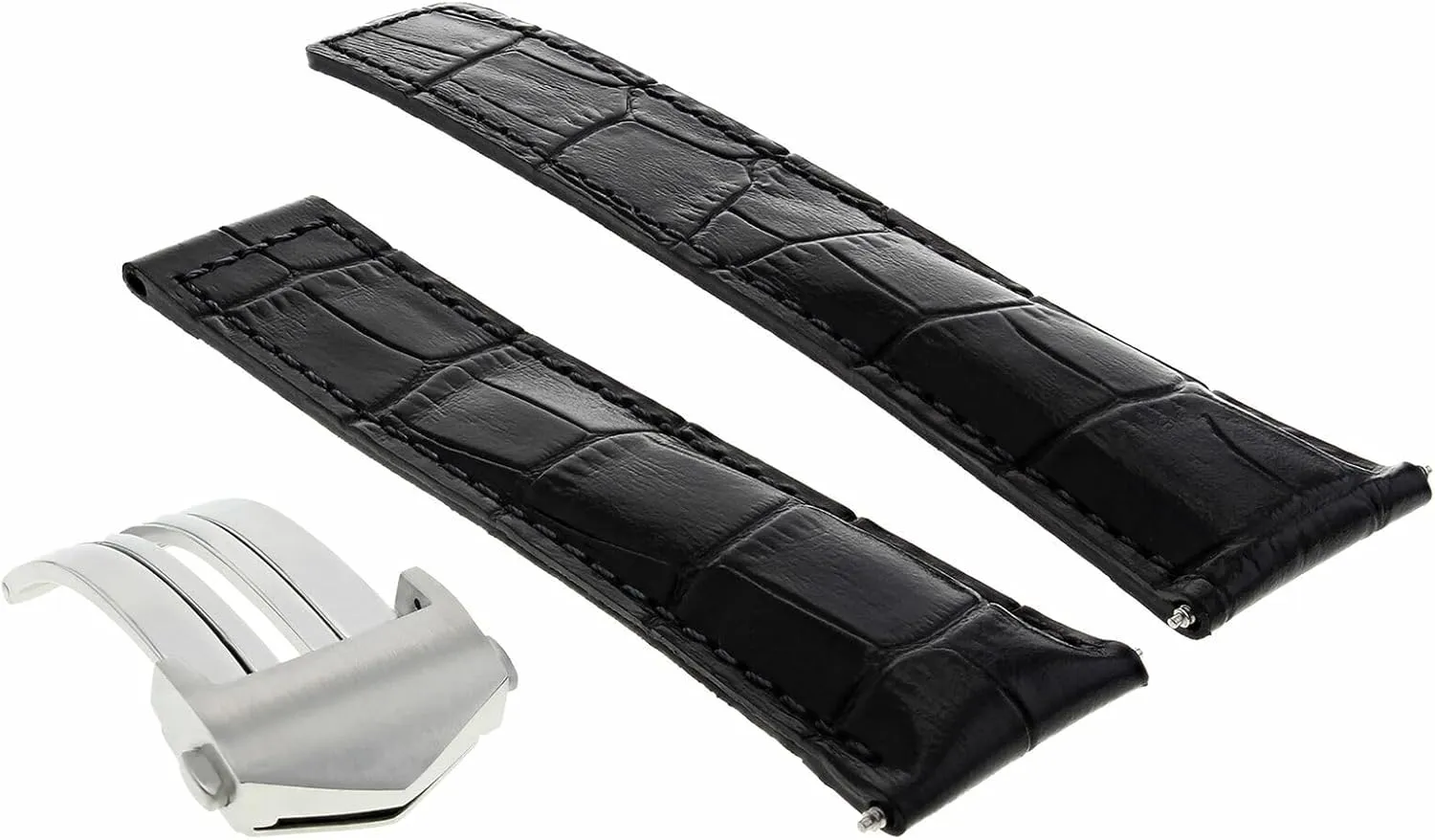 BT7010 Watch Black Ewatchparts 20mm Leather sparse fresher tulip railroad unrestricted Watch Band Strap Clasp Compatible With Tag Heuer Formula 1 WAH1110 