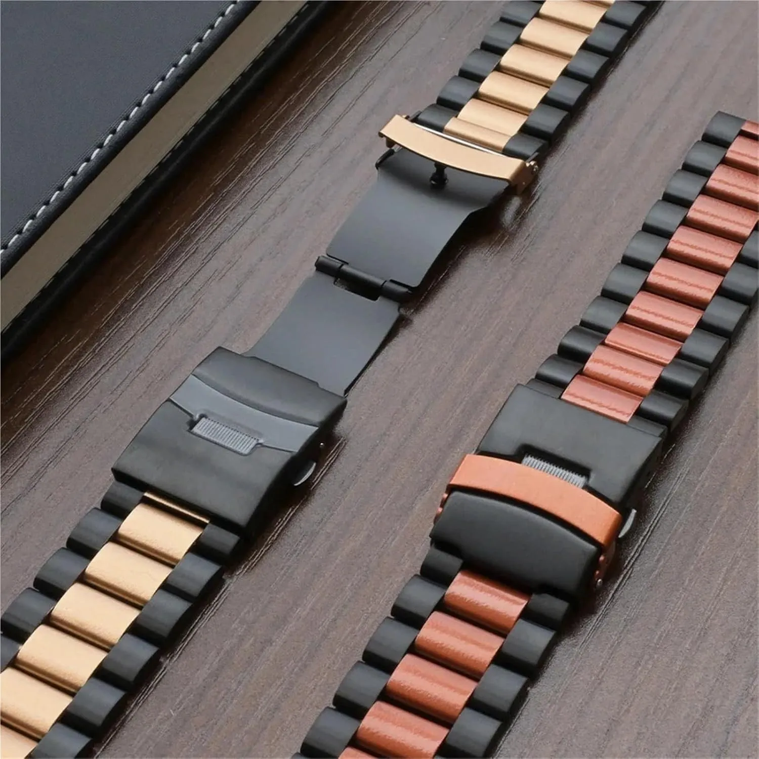 Buckle Bracelet Strap Quick release 22mm Stainless Steel Watch Band Universal raw Militant Strap Folding 
