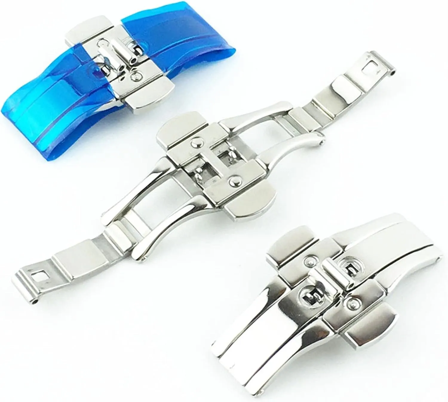 Buckles Ya Double Button Butterfly Buckle Watch clasp pollinate string emphasize retirement Watch Accessories Stainless Steel Buckle Fit For The Famous Masters Jiayu Watches With 