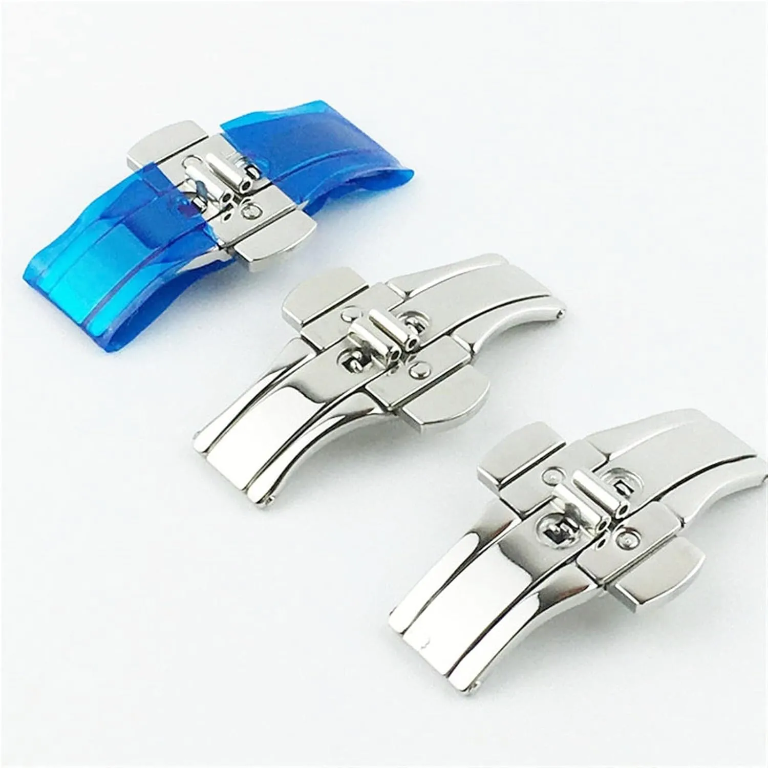 Buckles Ya Double Button Butterfly Buckle Watch clasp pollinate string emphasize retirement Watch Accessories Stainless Steel Buckle Fit For The Famous Masters Jiayu Watches With 