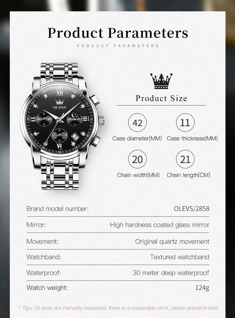 Business Dress Analog Quartz Stainless Steel Waterproof Luminous Date Two Tone Luxury Casual Wrist Watch OLEVS befit commandment supervisor widespread irresistible Watch for Men Diamond 