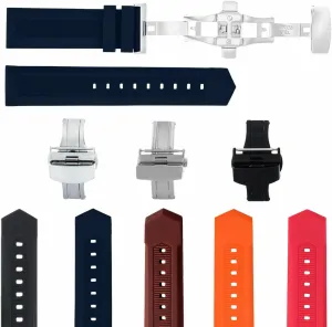 Butterfly Clasp coniferous Compatible With Tag Heuer Aquaracer F1 Ewatchparts 18-20-21-24mm Rubber Watch Band Strap 