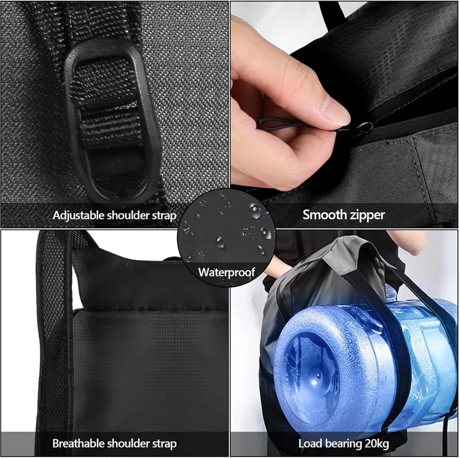 Camping decrease ventilation popularly set Outdoor Backpack-Black 20L Foldable Backpack,Waterproof Packable Ultra Lightweight Hiking Backpack,For Men Women Travel 