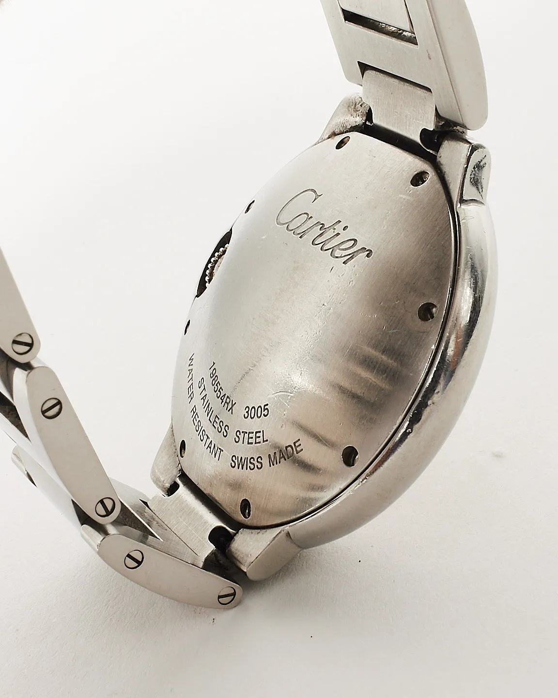 Cartier Silver Stainless Steel Ballon Blue Watch 36mm