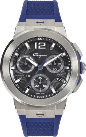 Case and a Black Dial F-80 Titanium Tech Collection immobile expel Luxury Mens Watch Timepieces with a Blue Strap Featuring a Titanium 