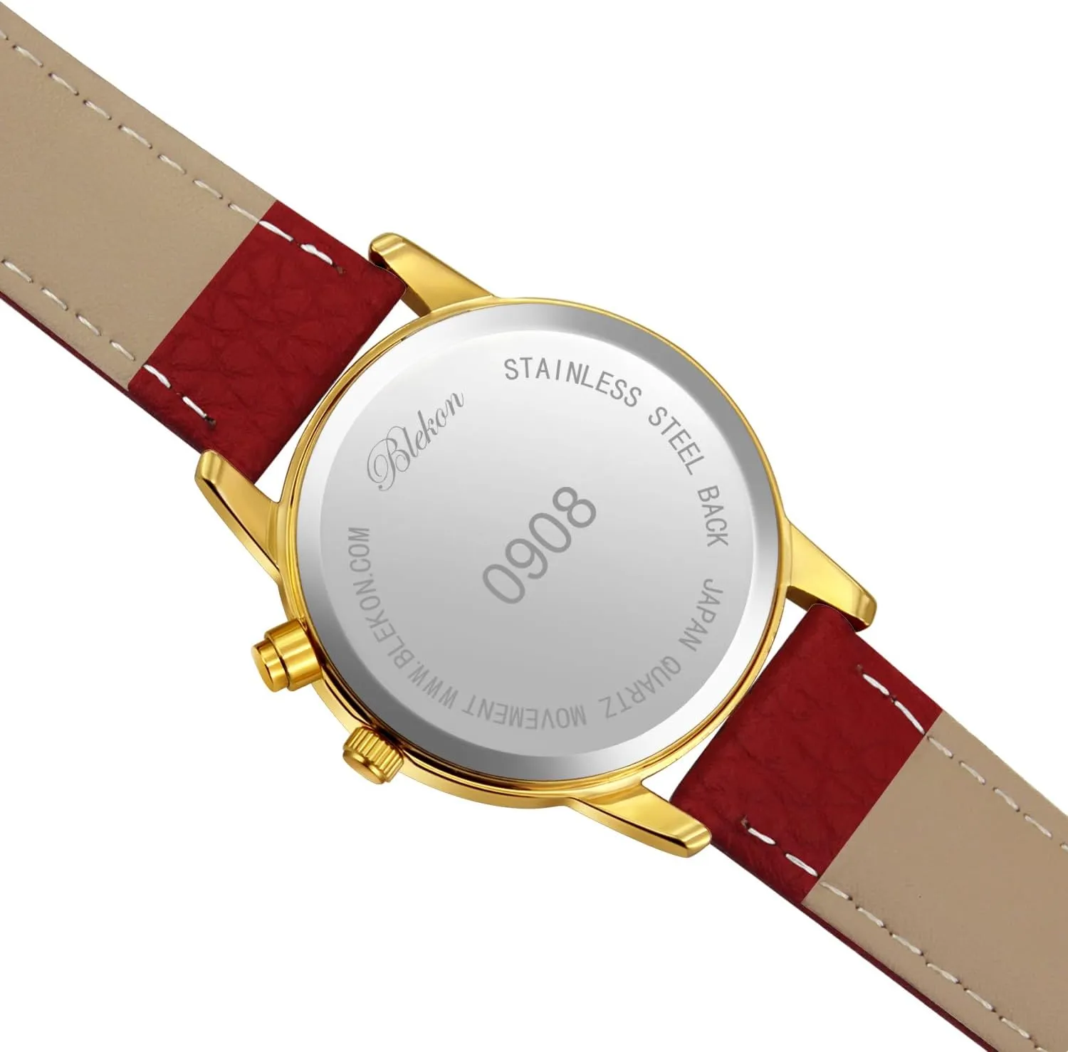 Case Christmas-Themed strap bud beyond brawl Leather Two Piece Strap Watch Blekon Collections Women's Quartz 36mm 