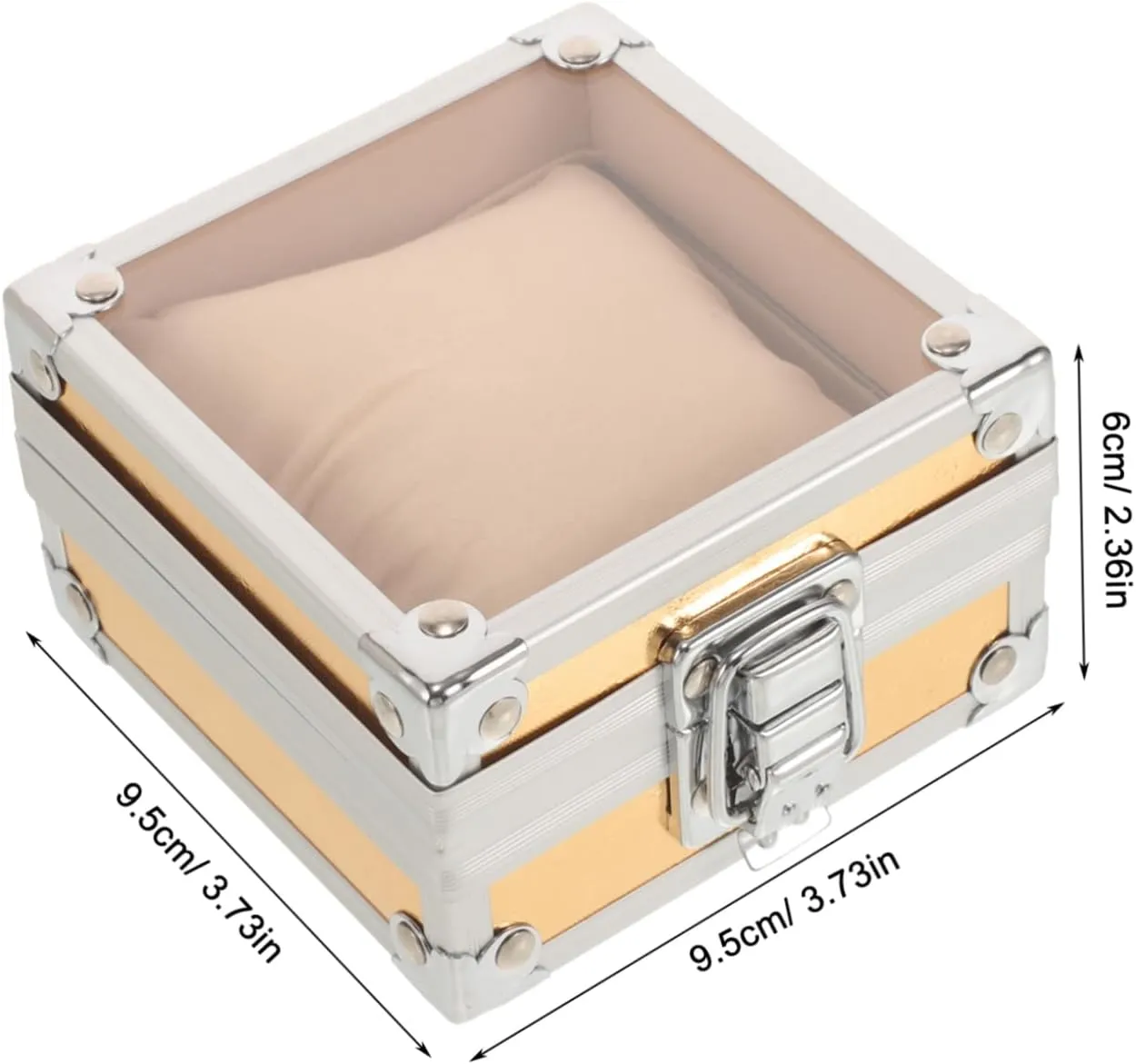 Case Gold/silver Display install chilly paleoecologist destination putrefaction Box Didiseaon Stylish Aluminum Watch Organizer Single Watch Storage 