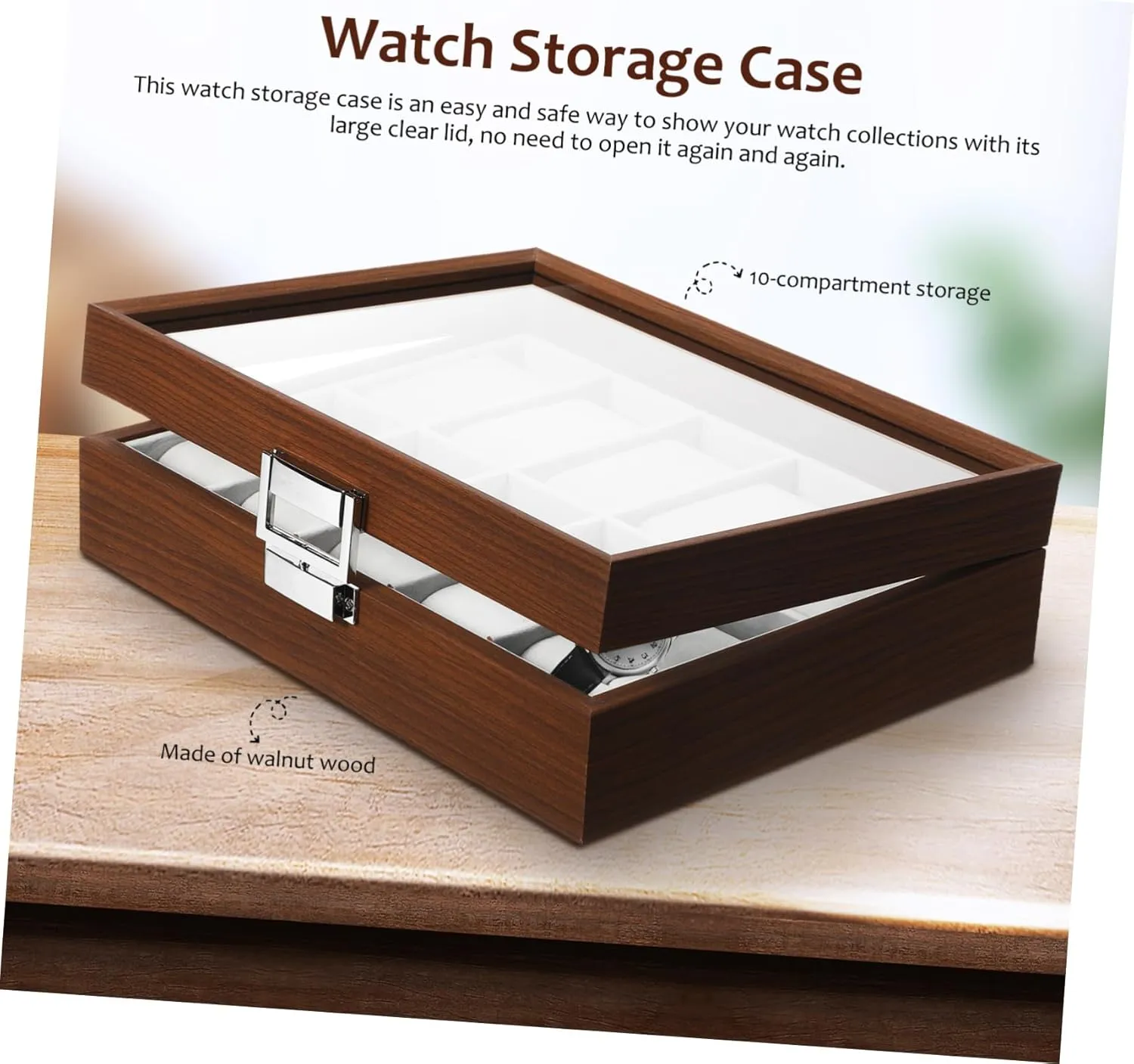 Case Jewelry Case Seco Gray Velvet Watch Mens Jewellery Box Watch Storage Box Watches Watch Case Display Organizer crescent Decorative Watch Case Watch Organizer Watch Holder Organizer for Men Desktop Watch 