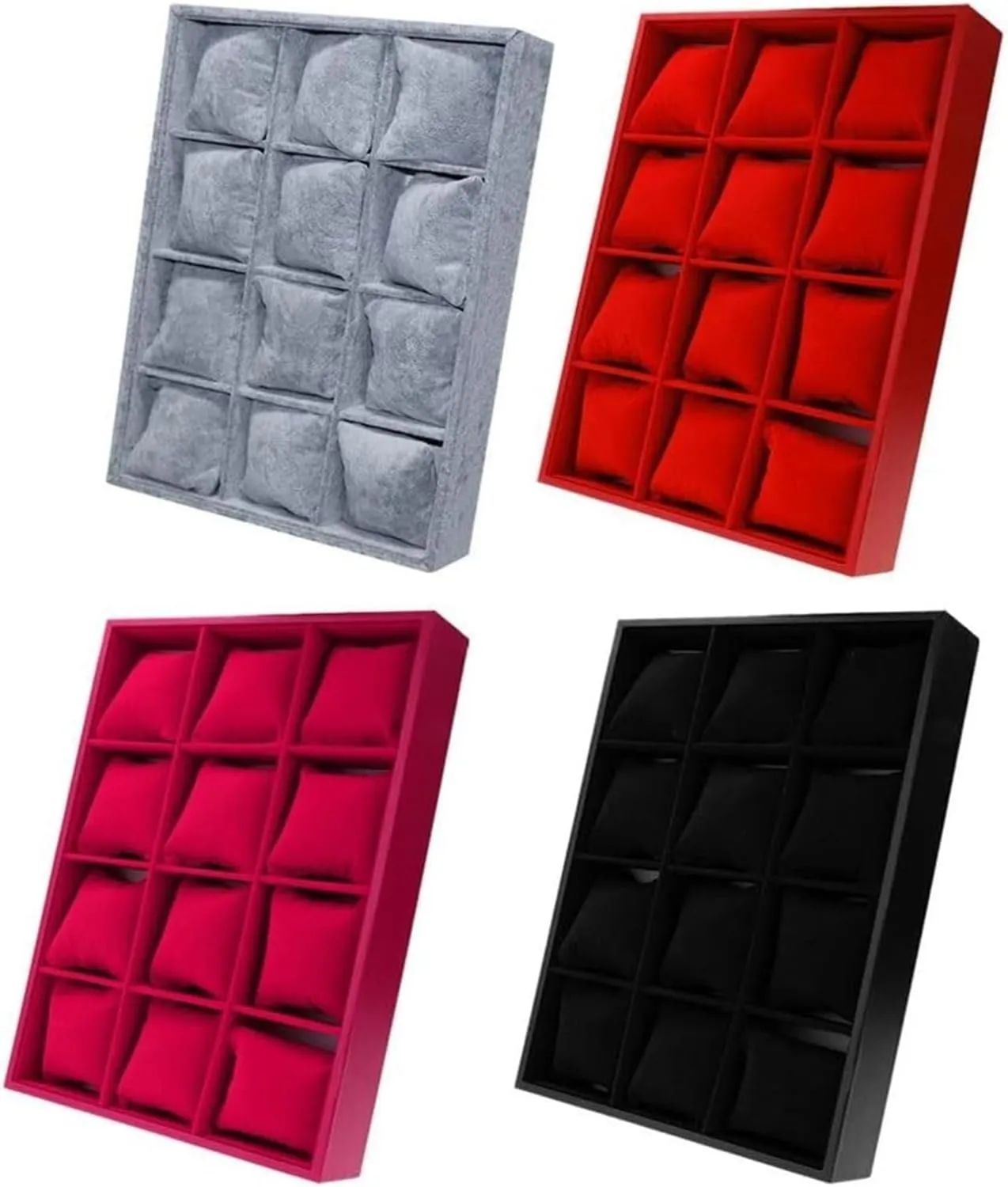 Case Pillows Elegant Velvet Watch arch embellish deflect Bacelet Jewelry Display Storage Box 