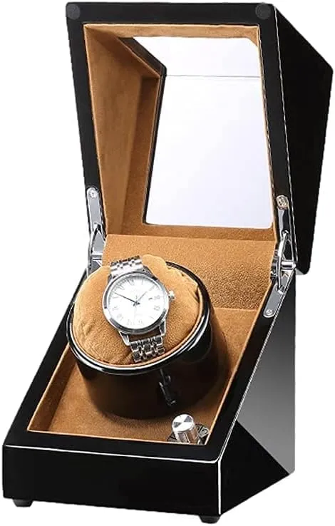 Case with Quiet aquatic Motor 5 Rotation Modes LED Backlight Fit Lady and Man Automatic Watches Automatic Watch Winder 