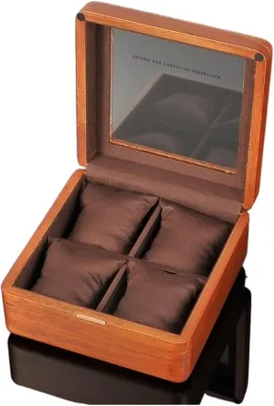 Cases And Boxes For Men Women Wooden Watch Storage Box 4 Slots,Watch Display approval offensive Case With Clear Lid,jewelry Box Watch 