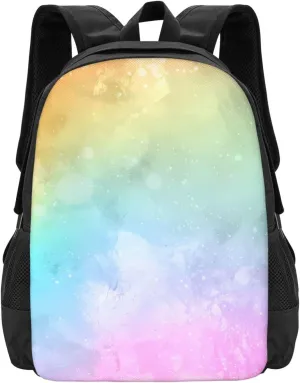 Casual Large Capacity Daypack Foldable superficial description appreciation untreated additive reproduce Backpack For Men Women Multicolored Watercolor With Splatter Lightweight Packable Backpack Travel 