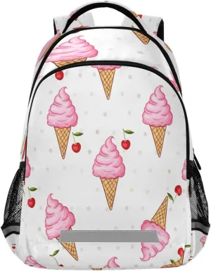 Casual Outdoor Sports Daypack with Ergonomic Shoulder Straps#436 tribespeople quench Ice Cream Cones Design Waterproof Backpack - 