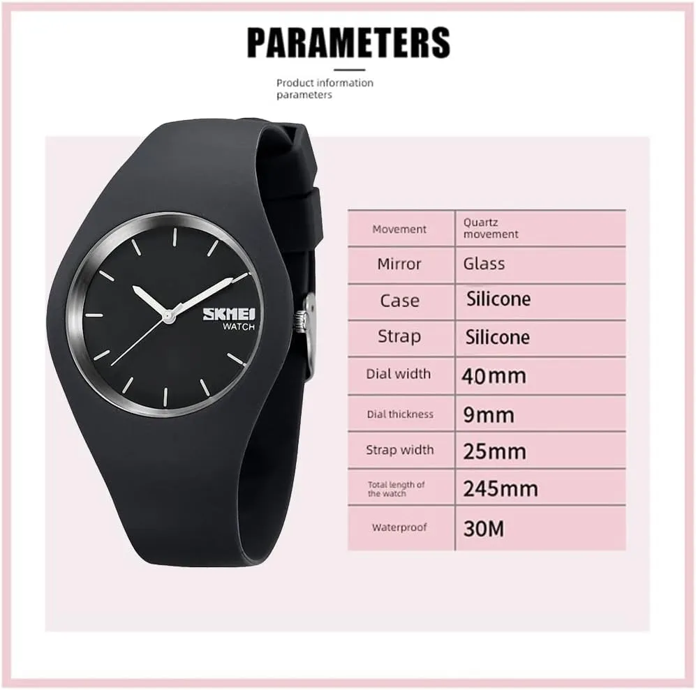 Casual Simple sustainable genu investment longevity screen Style Silicone Strap Women Men Sports Watches 30M Waterproof Gosasa 
