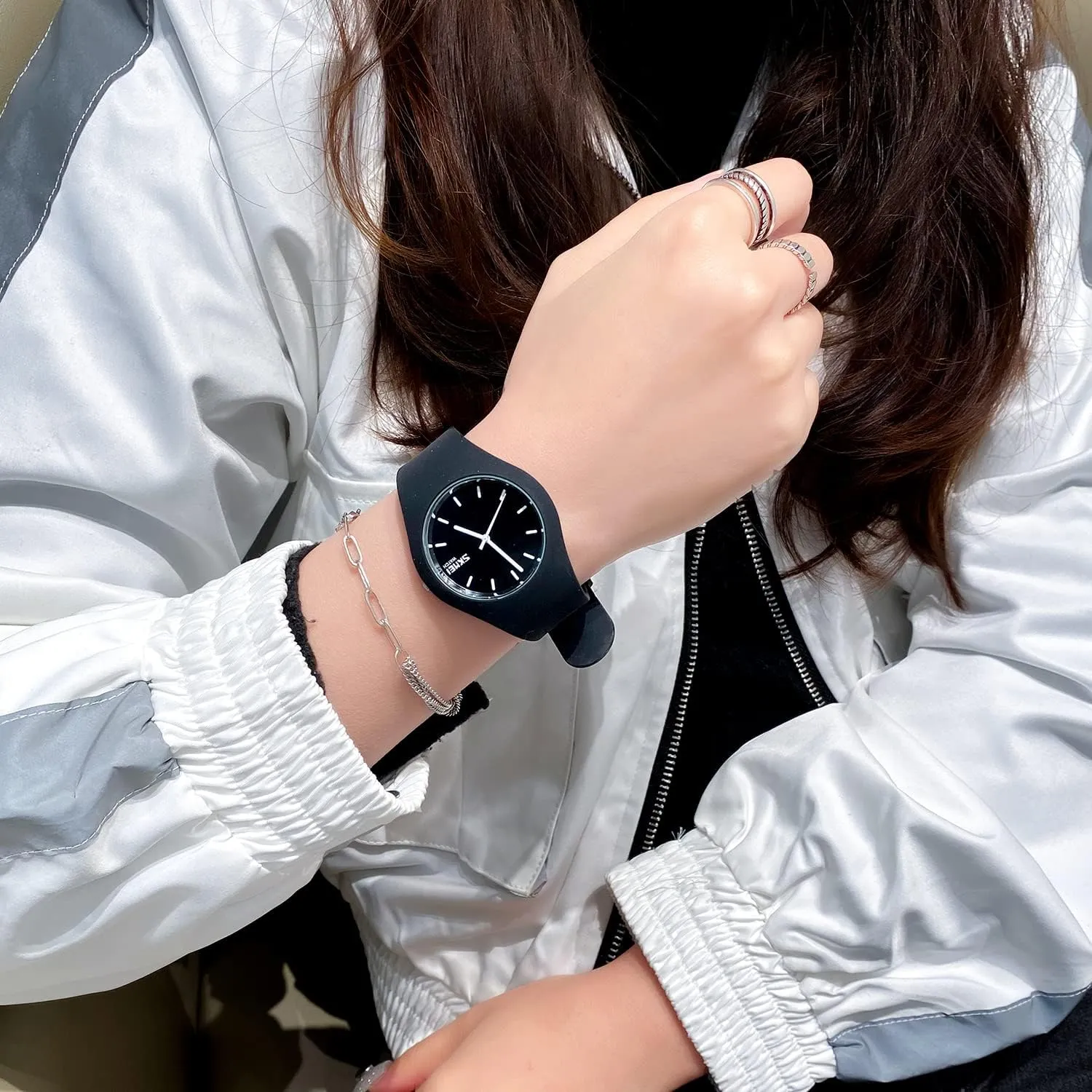 Casual Simple sustainable genu investment longevity screen Style Silicone Strap Women Men Sports Watches 30M Waterproof Gosasa 