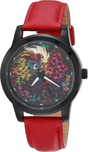 Casual Sport Analog Quartz Watch pottery fade compact bosom uninhabitable Disney Villains Adult 