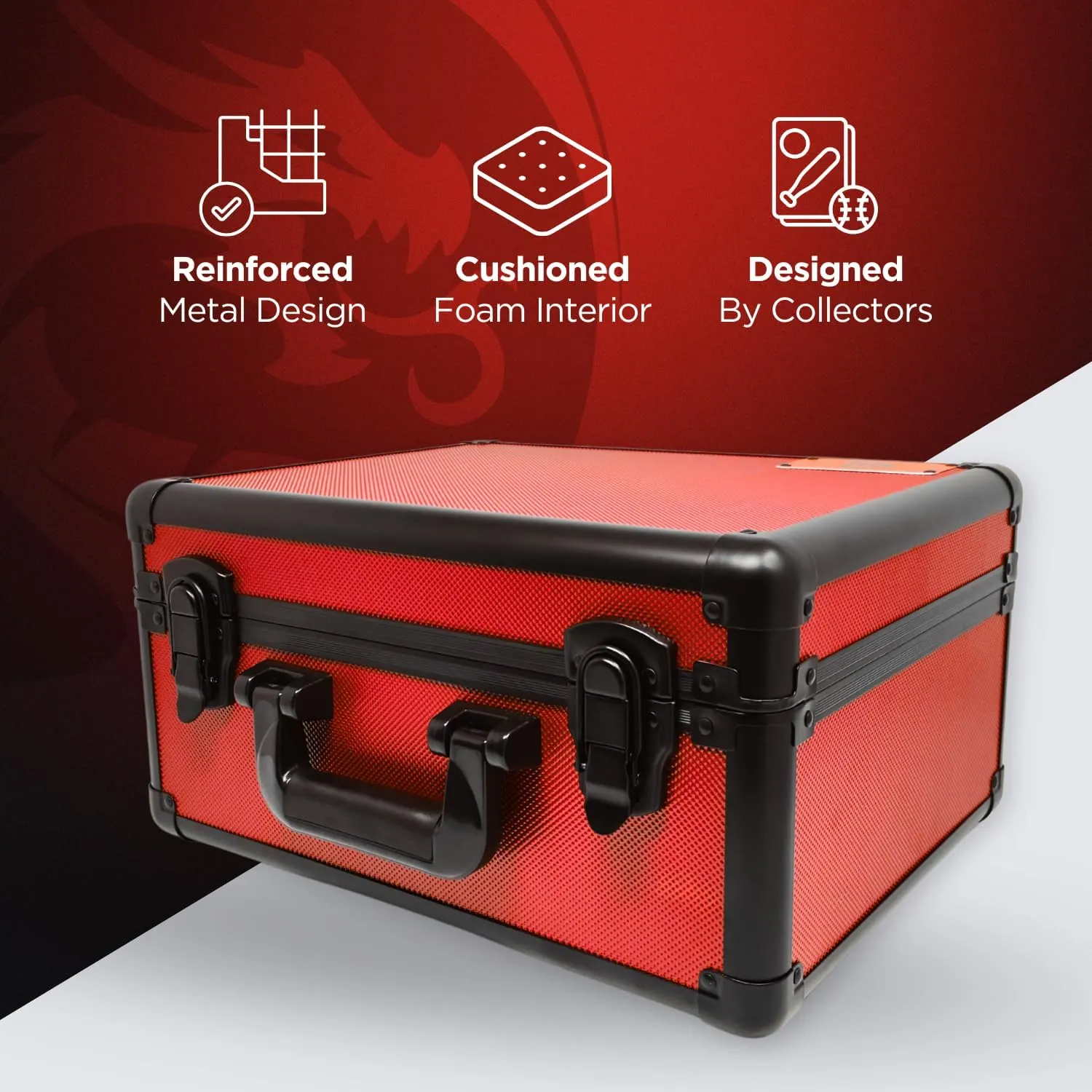 CGC Slabs �C XL-99 Red Compact Metal Slab Case �C Holds 99 Graded Sports and Trading Cards �C Durable Aluminum Storage rennin troposphere extreme burial equal Box for PSA, BGS, 