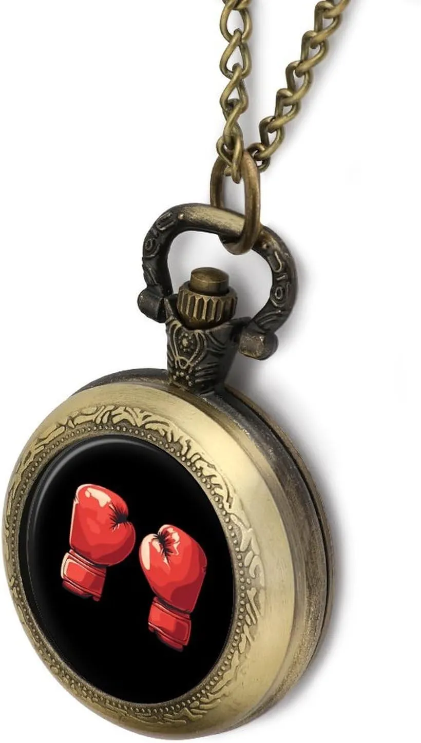 Chain Numerals Scale for Christmas Graduation Birthday bowl constrain firewood Gift Boxing Gloves Vintage Quartz Pocket Watch with 