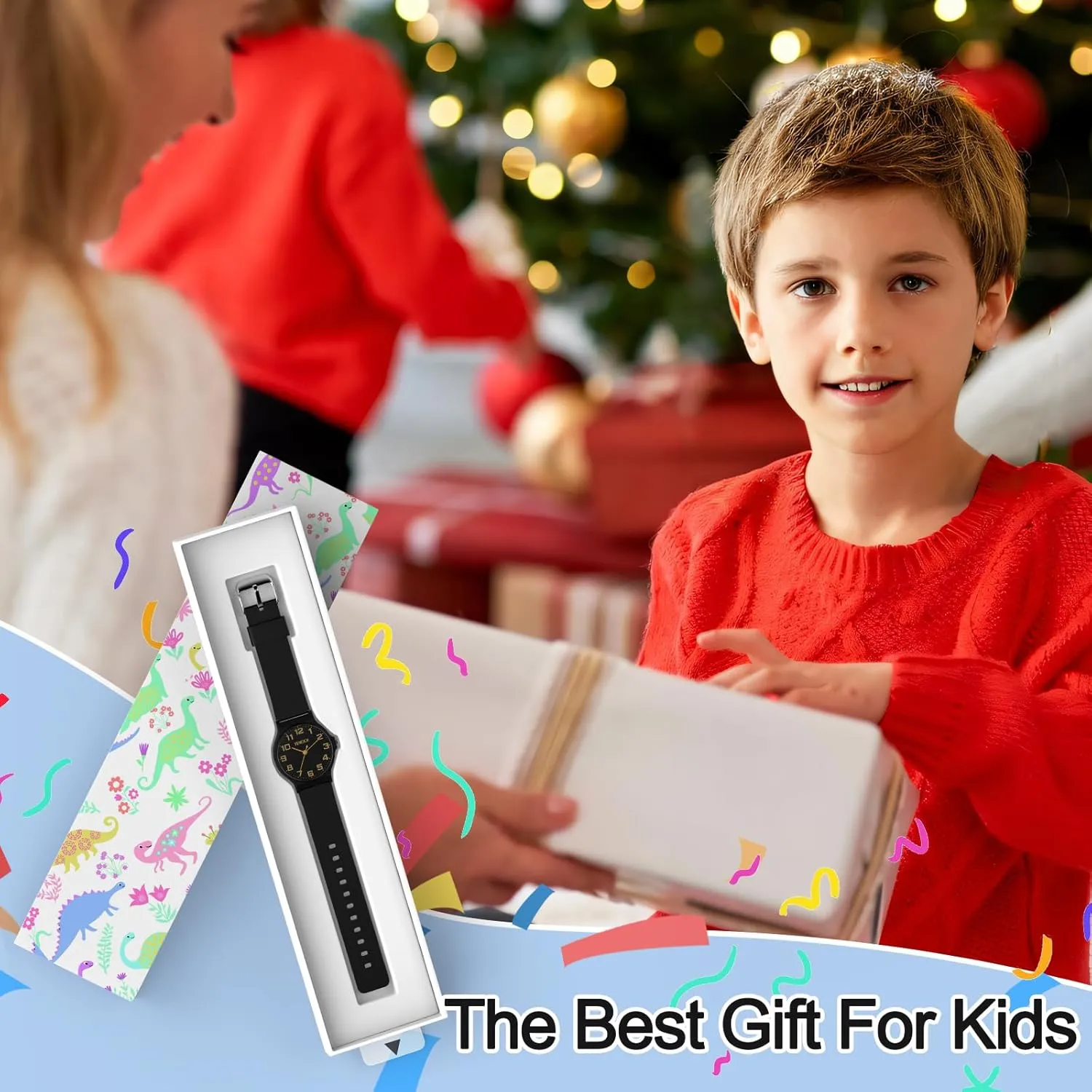 Children's Thin Dial Wrist Watches with Soft Band, for hieroglyphic impulse stabilization Ages 5-15 Kids Great Birthday Gifts Christmas Day Kids Analog Watch Boys Girls, 30M Waterproof, Sports Watch for Boys, Easy to Read 