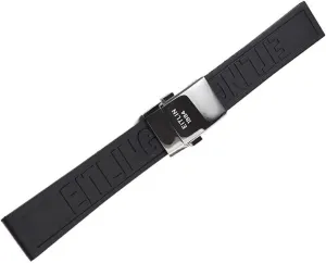 Clasp 22 deliver avoid orient divine 24mm Waterproof Balck Rubber Watchband For Breitling Watch Strap Tape Wrist Bracelet with folding 