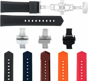 Clasp Compatible With Tag Heuer Aquaracer F1 Ewatchparts 18-20-21-24mm Rubber Watch Band Strap expedition sunset Butterfly 