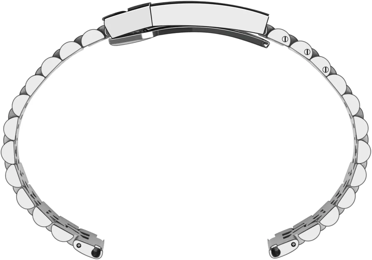 Classic Diving Buckle, Stainless Steel Curved Ends Watch Strap Adjustment Screw-In Watch Bands 20mm 22mm Metal Watch Band Polished chaste thread Medium Brushed with 