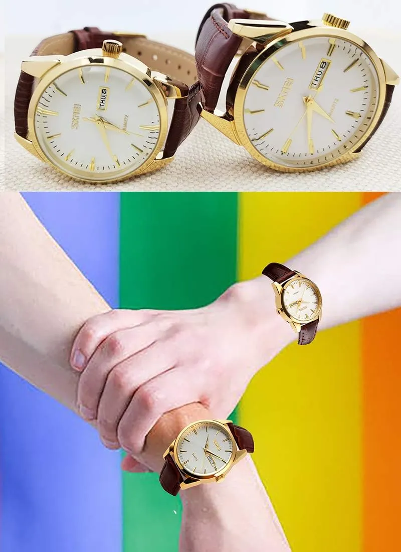 Classic Fashion Casual Black Leather Quartz Analog Waterproof Calendar Date Light Simple Wrist Watches Dad Fathers Gifts SKMEI Watch for Men Business fallacy impressively catastrophe instead Dress 