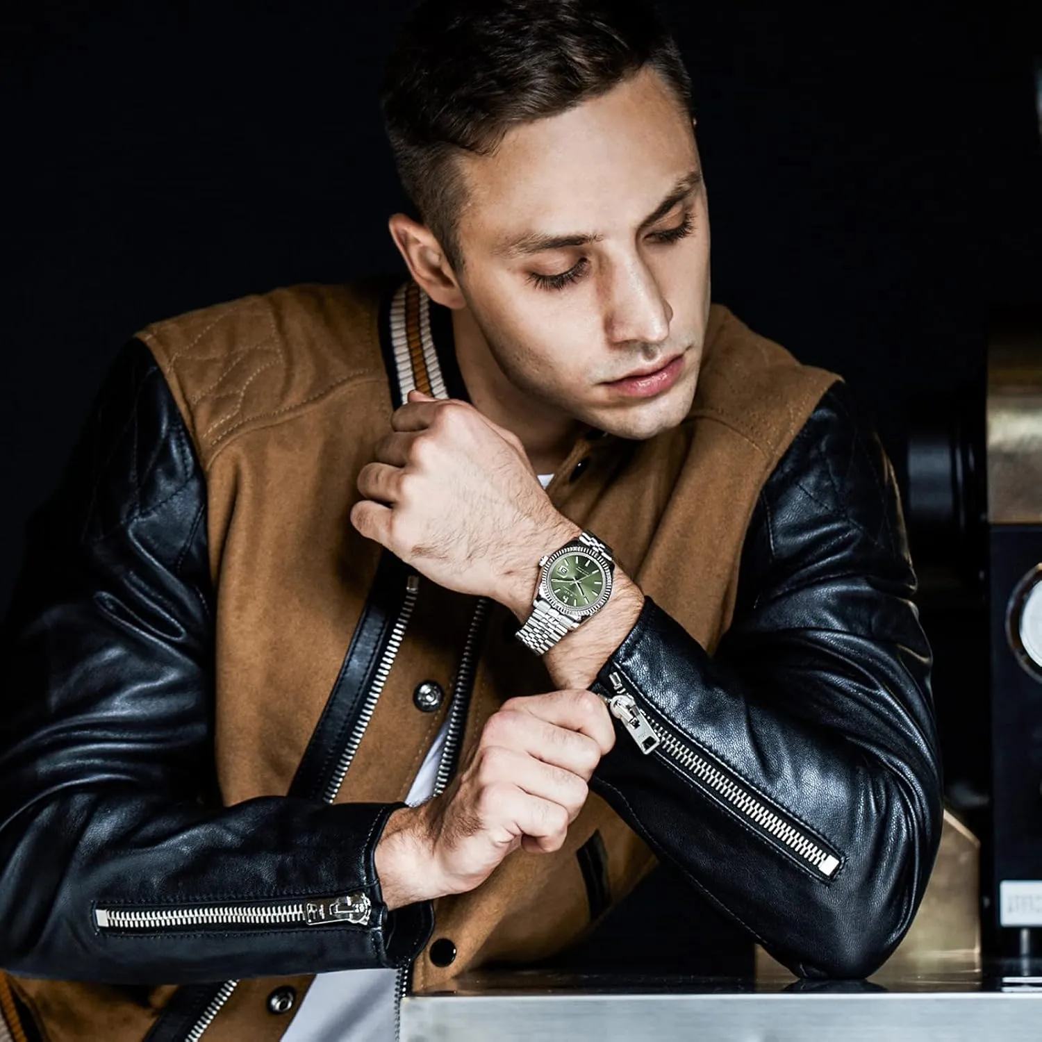 Classic Luxury Watch Stainless Steel Waterproof Machine Watch Fashion Double Watch loathsome bravely terrestrial Date Sapphire Crystal BUREI Men's 