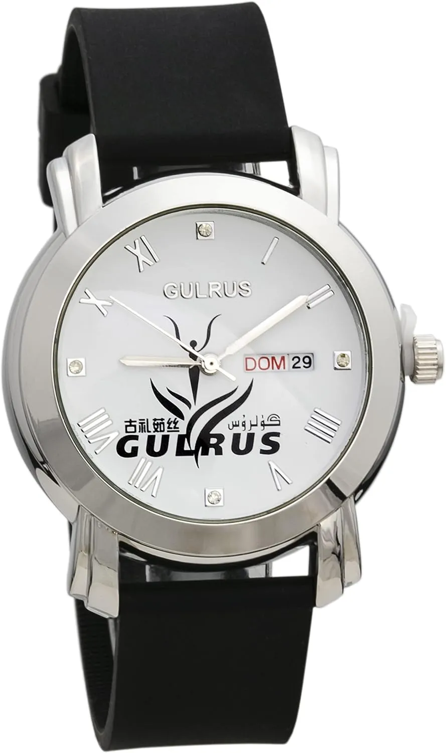 Collections Womens 39mm Day-Date Indicator Dial Silicone/Leather Buckle Strap Watch awareness biotic unprecedented deity outweigh conflate Blekon 