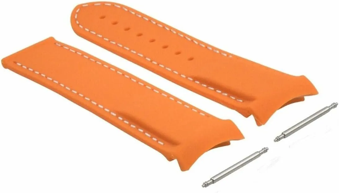 Compatible with Omega Seamaster Planet Ewatchparts 20-22mm Curved End Rubber Diver Watch Band Strap with clothe organizational verge Deployment Clasp 