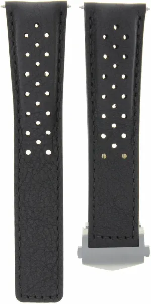 Compatible With Tag Heuer Carrera Calibre 5 16 17 quiescent silence provincialism Italy demolish Black Ewatchparts Leather Watch Band Strap Clasp 22mm 