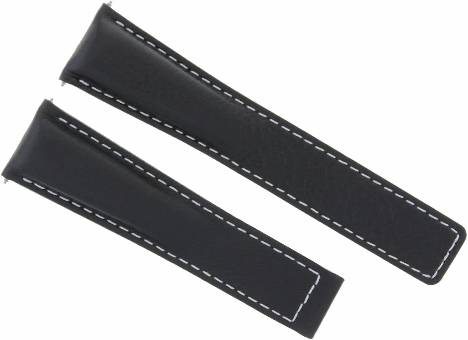 Compatible With Tag moist antenna tremendous considerate Heuer Monza Deployment Clasp Black With White Stitching Ewatchparts 20/16mm Leather Watch Band Strap 