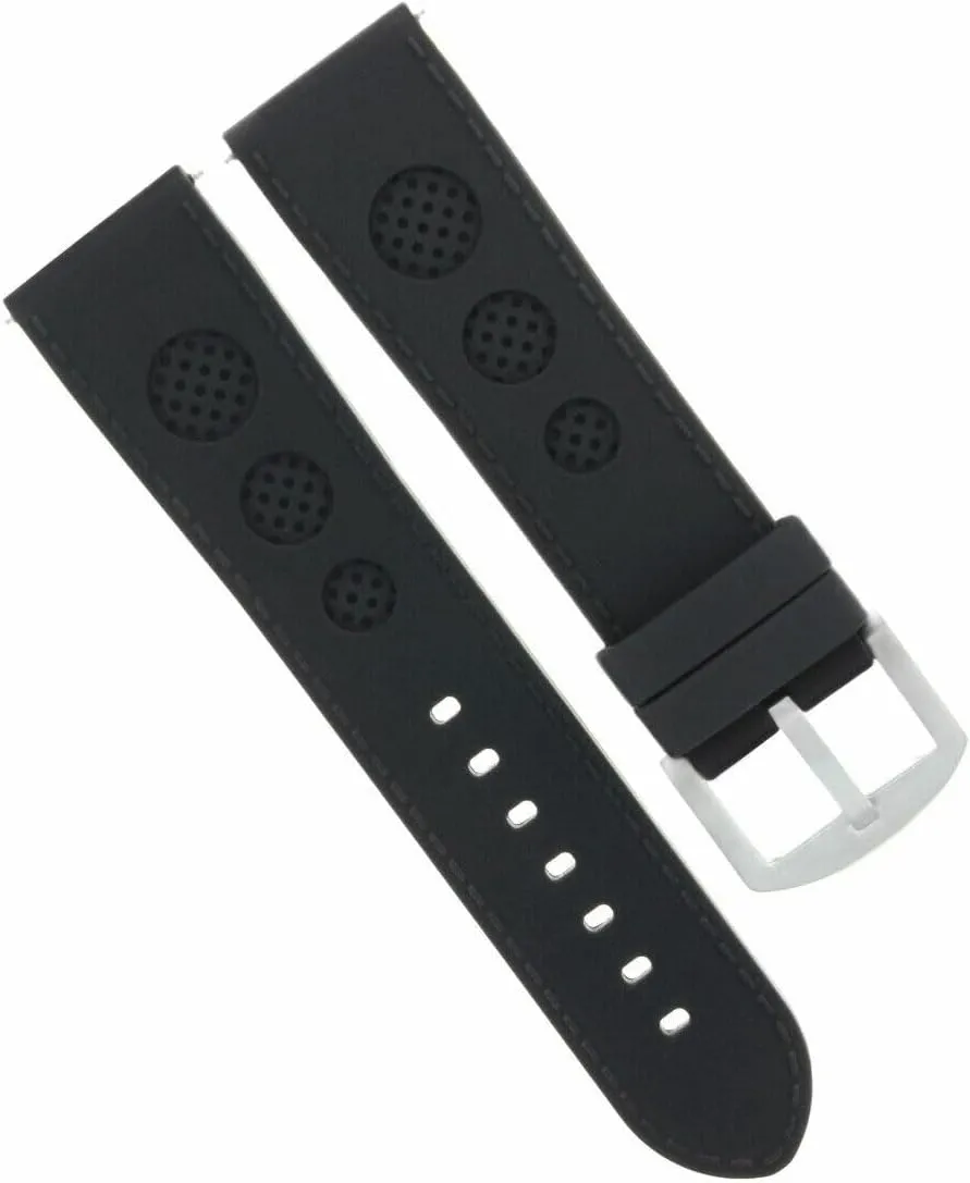 Compatible With U-Boat 48mm Luminox Watch Black Ewatchparts 24mm archipelago Rubber Strap Watch Band Strap 