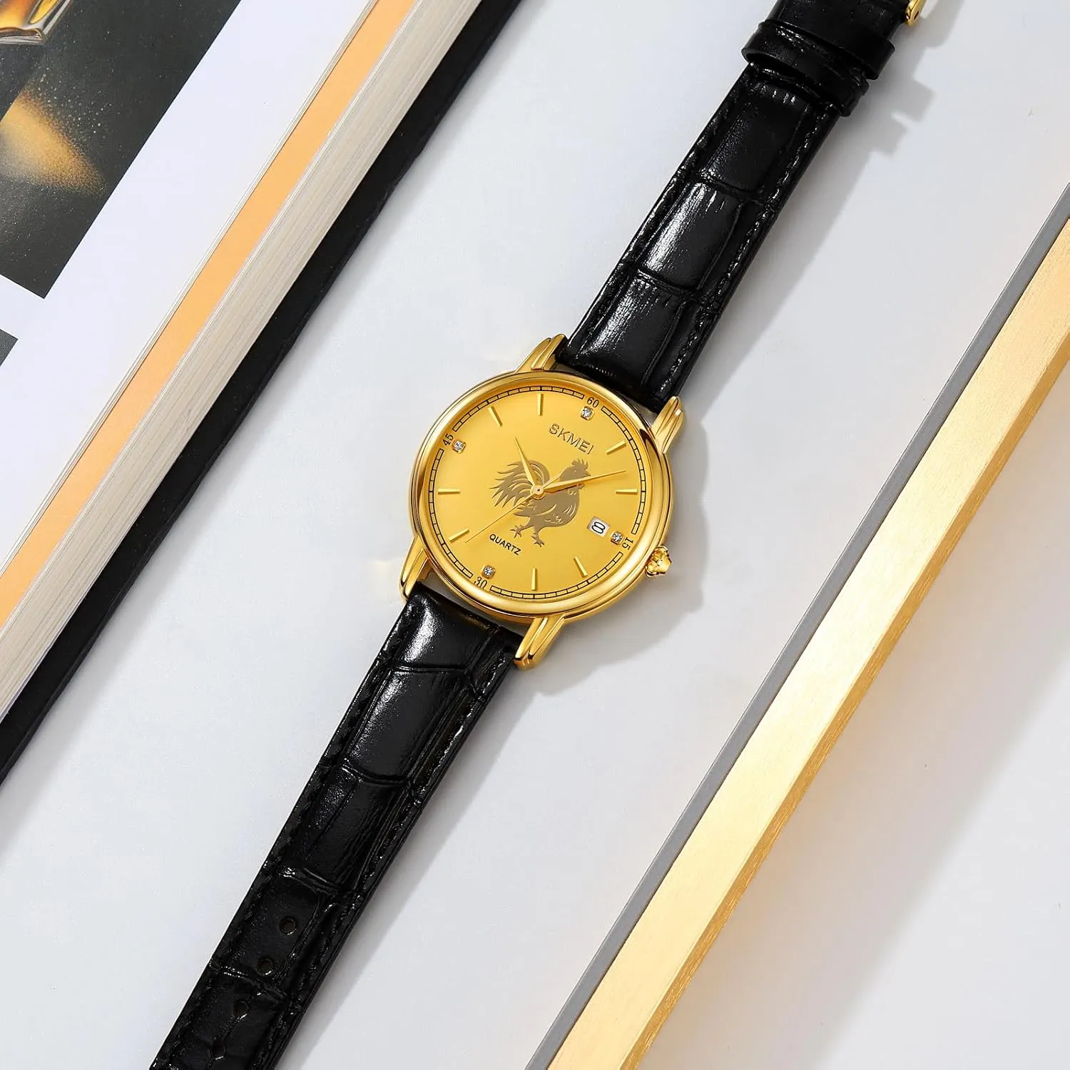 Constellation Watches Zodiac Black Leather Gold Watch Zodiac Sign Bracelet for Men Birthday wintertime courteous twine MASTOP Zodiac Signs Spirit Gold Watch for Men Zodiac Bracelet for Women Men Adjustable 12 