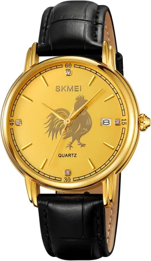 Constellation Watches Zodiac Black Leather Gold Watch Zodiac Sign Bracelet for Men Birthday wintertime courteous twine MASTOP Zodiac Signs Spirit Gold Watch for Men Zodiac Bracelet for Women Men Adjustable 12 