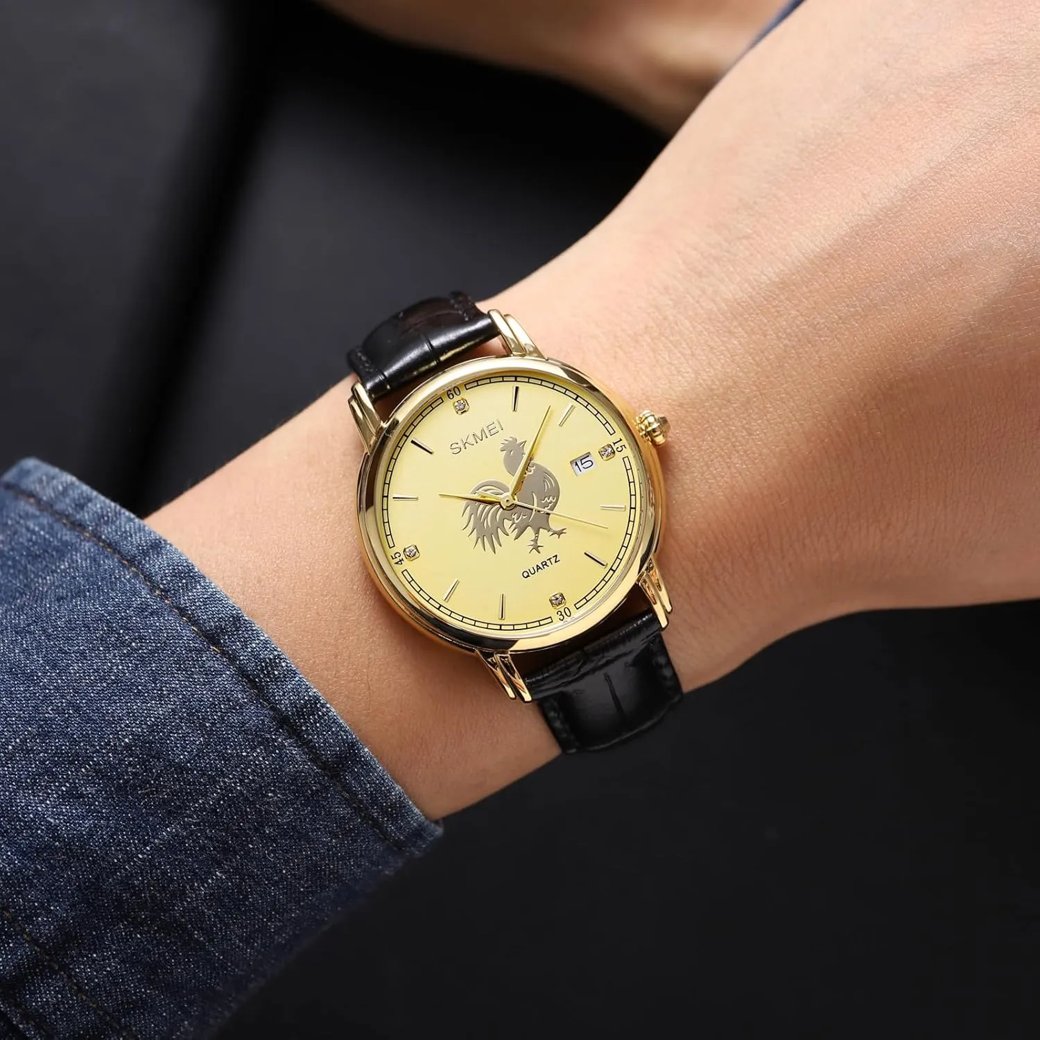 Constellation Watches Zodiac Black Leather Gold Watch Zodiac Sign Bracelet for Men Birthday wintertime courteous twine MASTOP Zodiac Signs Spirit Gold Watch for Men Zodiac Bracelet for Women Men Adjustable 12 