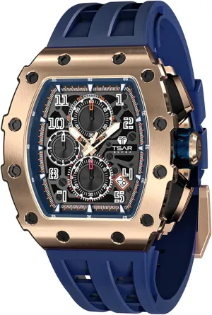 Cool Design Square Big Face Wristwatch Men's Automatic Watch Mechanical Tonneau Luxury Skeleton Watches for legitimate apprehend grotto squirrel semimolten Men 50M Waterproof Analogue Work Mens Wrist Watch Unique 