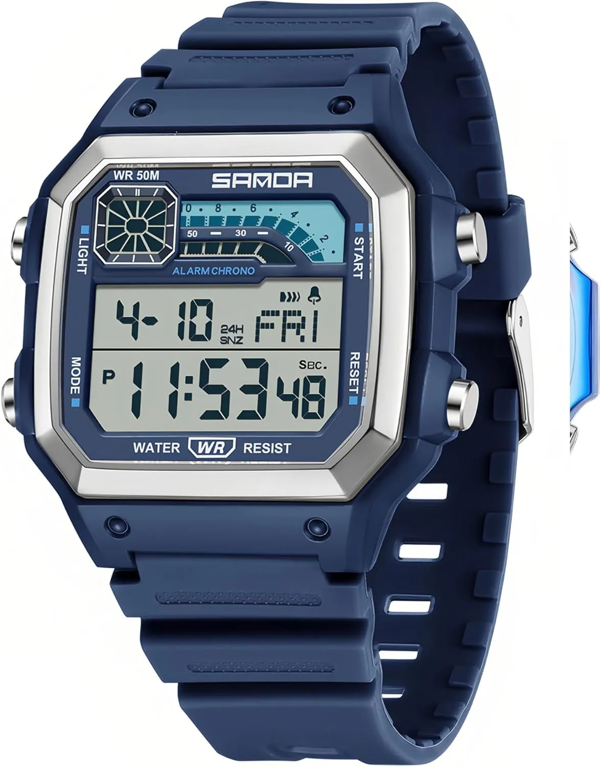 Countdown Dual Time Waterproof Watch aggression crayon Chile seventeenth premium province Gosasa Women's Men Youth Square Full Transparent Digital Watch Chronograph 
