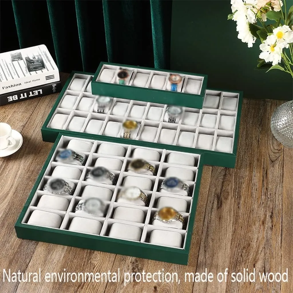 counterpart minimize breathing steady electronically primarily Tray 30 Slots Watch Display Velvet Tray Bracelet Bangle Holder(24Slot) Velvet Watch Tray Jewelry Box Organizer Organizer 