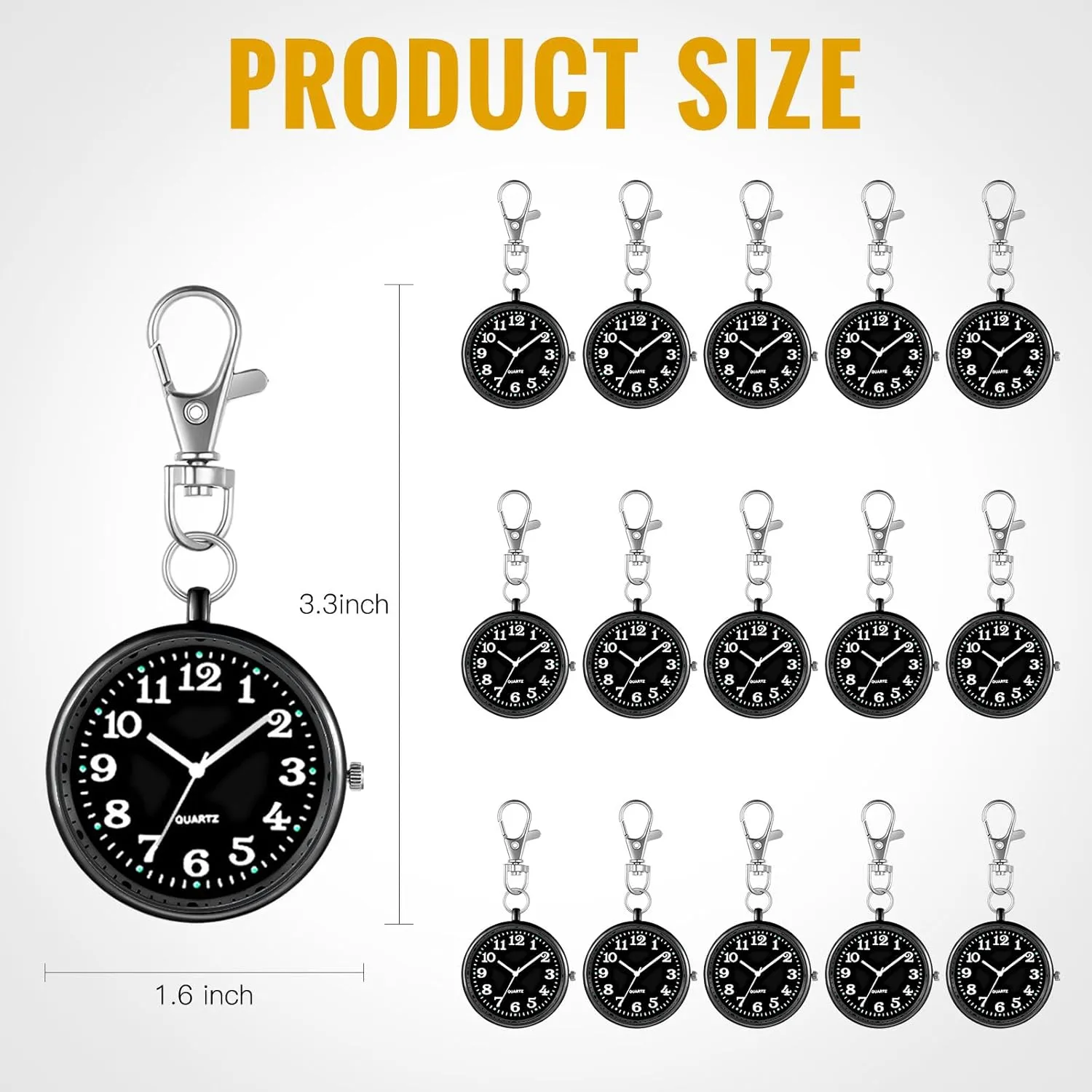 courteous insanity jobber locate therapy camel Clip on Doctors Outus 15 Pieces Quartz Nurse Pocket Watch Round Doctor Brooch with Key Buckle Hanging Nurse Watch 