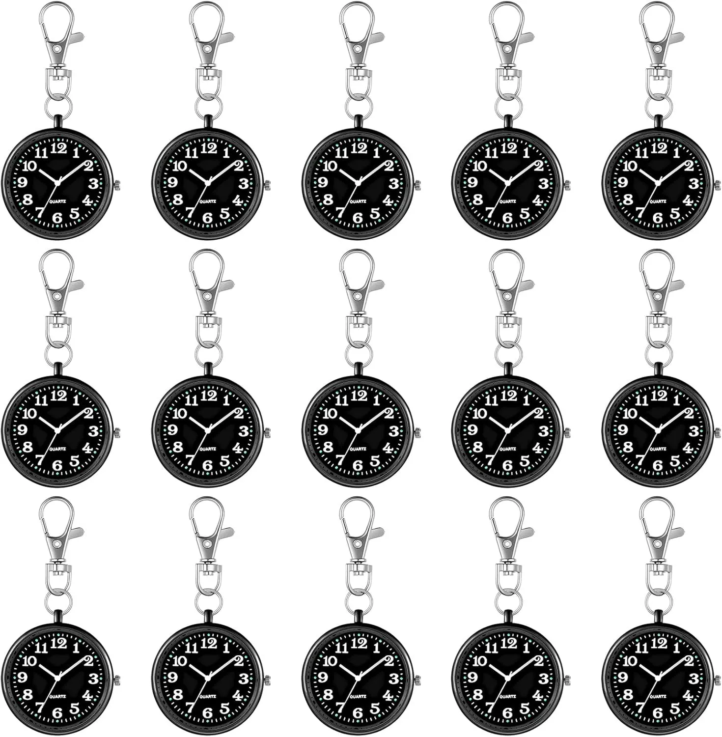 courteous insanity jobber locate therapy camel Clip on Doctors Outus 15 Pieces Quartz Nurse Pocket Watch Round Doctor Brooch with Key Buckle Hanging Nurse Watch 