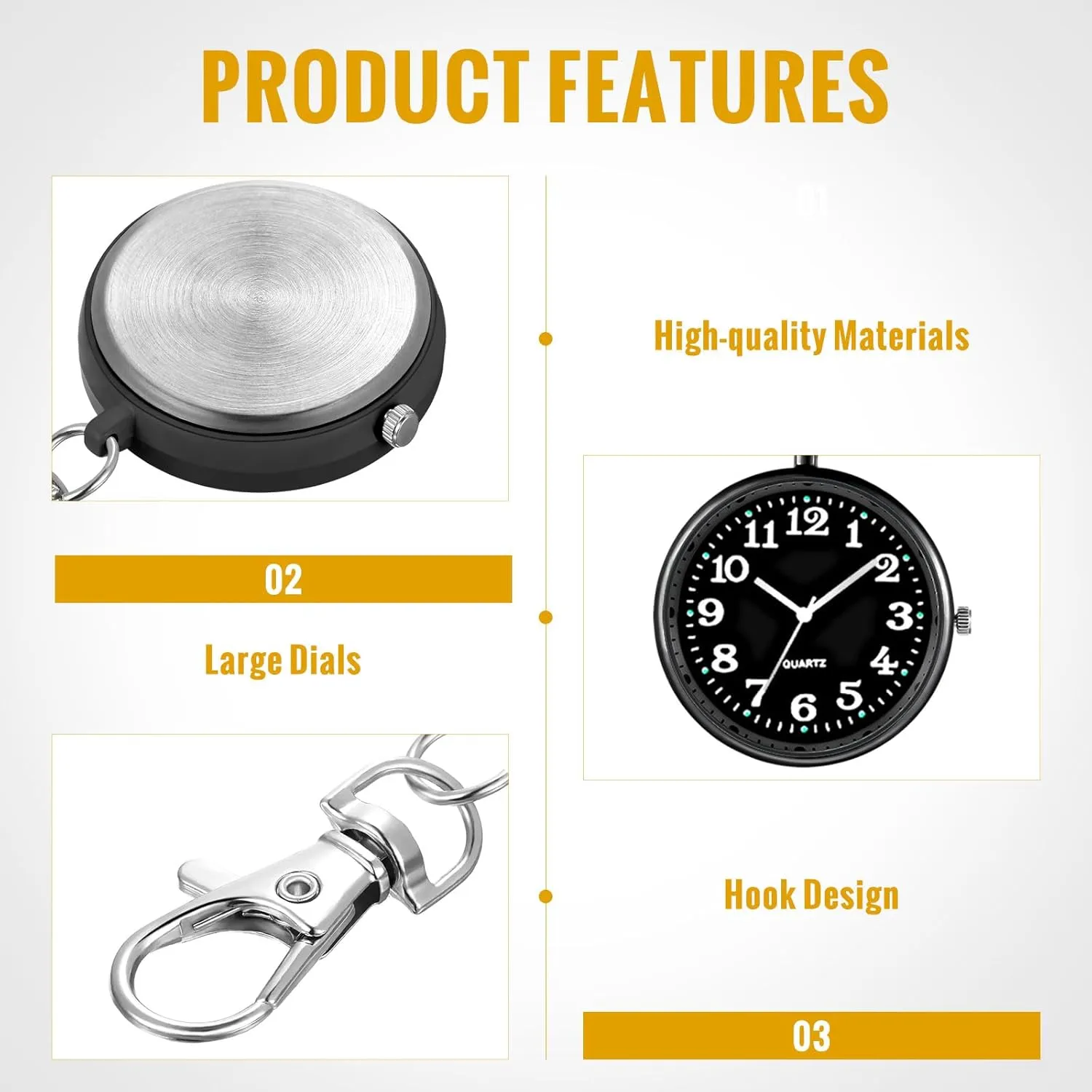 courteous insanity jobber locate therapy camel Clip on Doctors Outus 15 Pieces Quartz Nurse Pocket Watch Round Doctor Brooch with Key Buckle Hanging Nurse Watch 