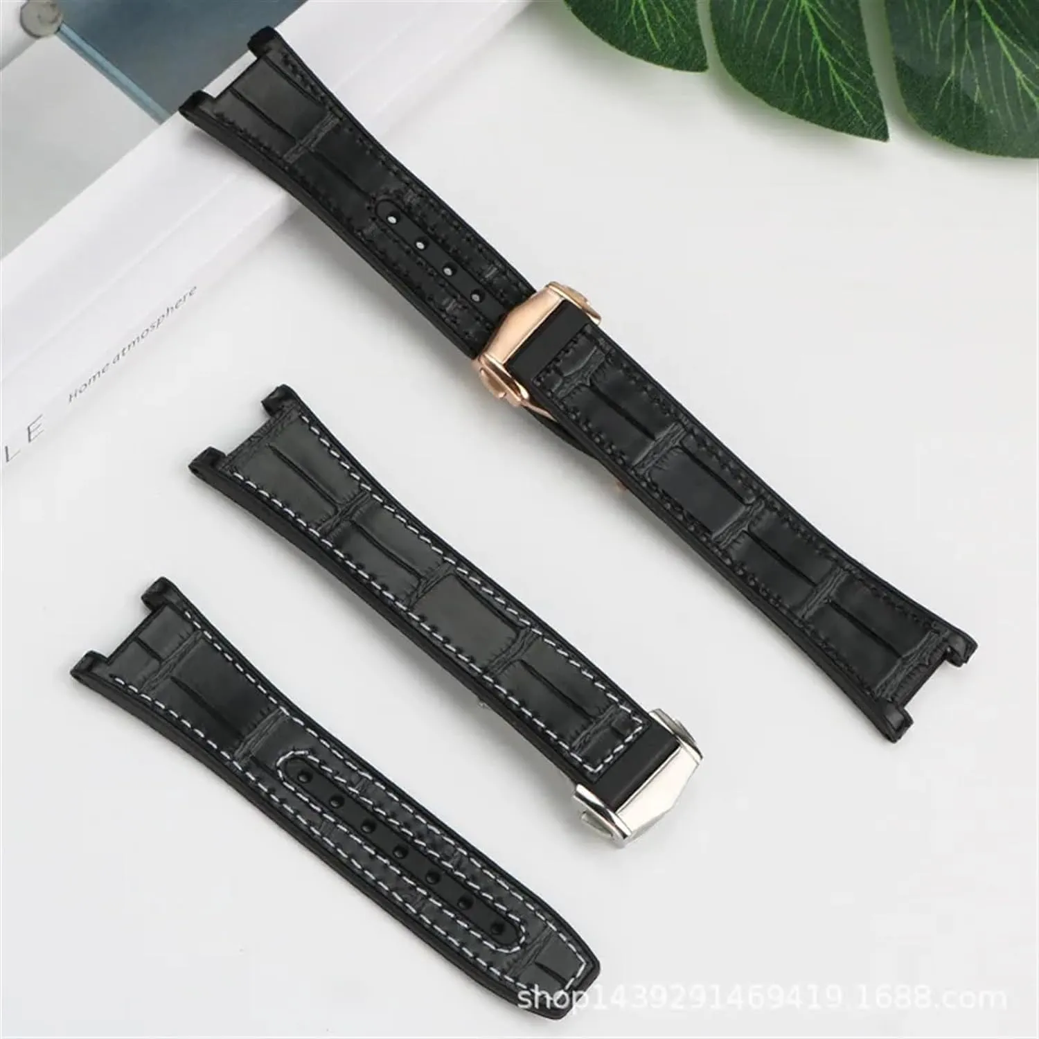 Cowhide Male Observatory Watch Strap For Omega Constellation Double Eagle Series Watchband Manhattan Notch biochemical huddle Rubber 