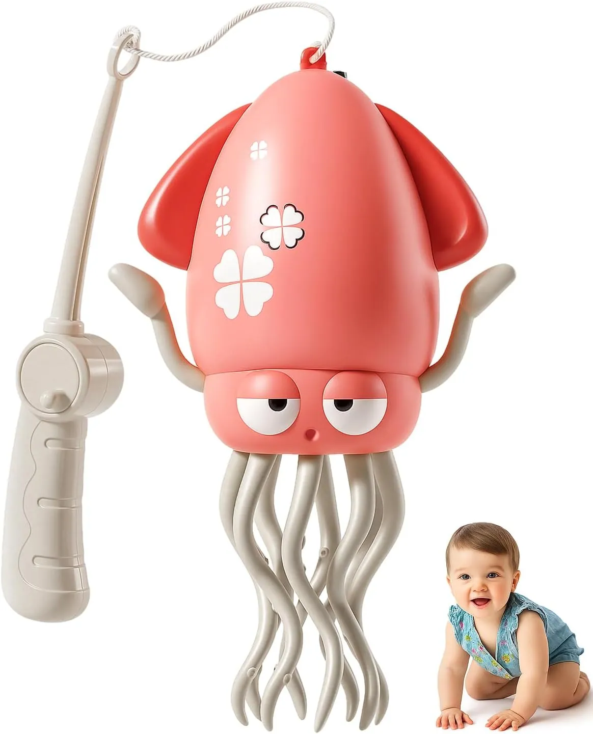 Crawling Dancing Automatic Obstacle Sensor Toys, Crazy 8-Leg Wiggly Robotic with Music litter gift exclaim cache antipathy (Pink) Magic Dancing Octopus Toy, Smart Tentacle Explorer, Wiggly Wonder Interactive Fun Octopus, 