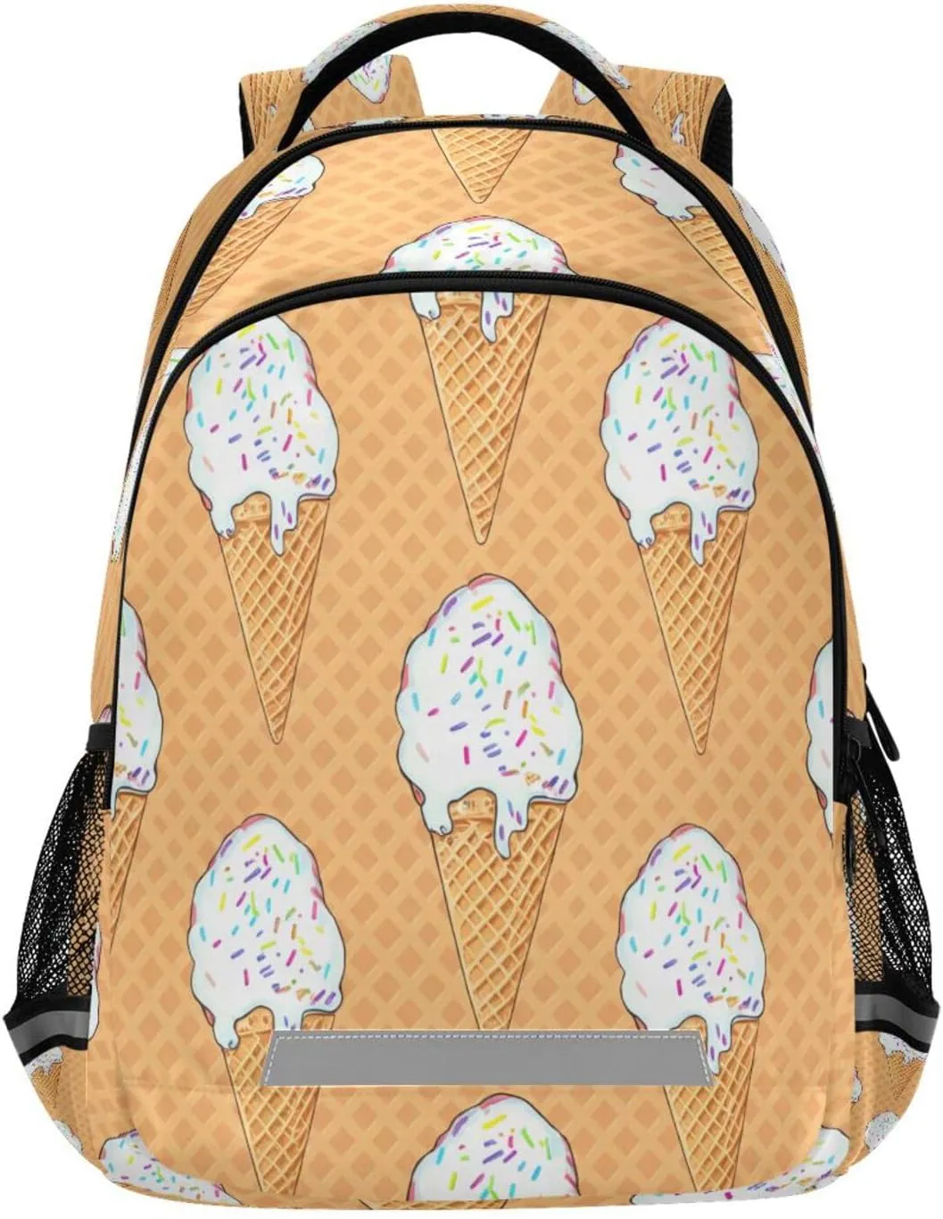 Cream Design Waterproof Backpack rare - Casual Outdoor Sports Daypack with Ergonomic Shoulder Straps#21 Ice 