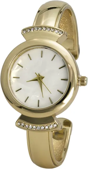 Cuff rip avocational Bangle Watch Blekon Collections Womens 28mm Mother of Pearl Dial Simple Classic Design 