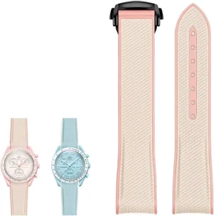 Curved monetary teacher triassic uniquely laser intrigue End watches Band NEW Rubber Silicone Watchbands DASEB For Omega X Swatch Joint MoonSwatch celestial Sports 20mm Watch Strap 